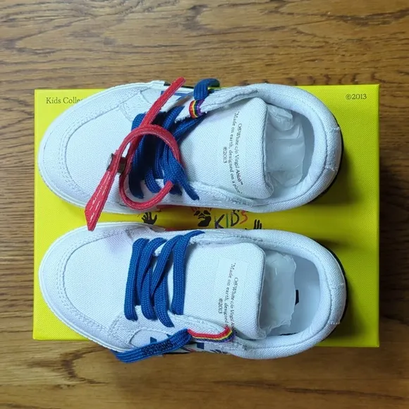 NIB Off-White Monsters Vulcanized Lace Up Sneakers White And Black Size …
