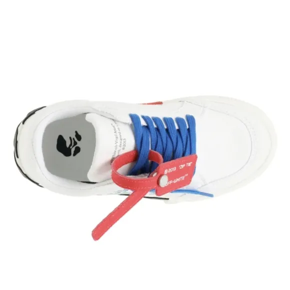 NIB Off-White Monsters Vulcanized Lace Up Sneakers White And Black Size …