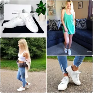 NIB rag &amp; bone Standard Issue White Leather Lace Up Sneaker