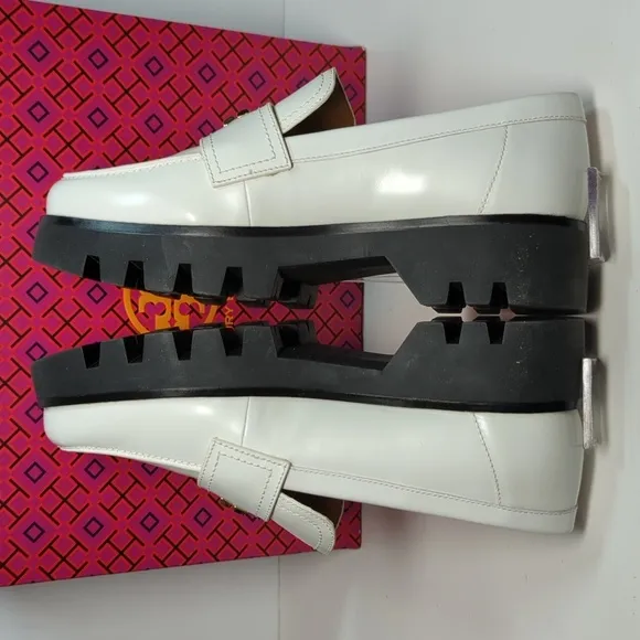 NIB Tory Burch Mini Everly Chunky platform loafer shoes womans 8.5