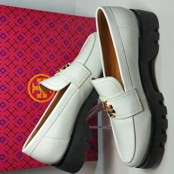 NIB Tory Burch Mini Everly Chunky platform loafer shoes womans 8.5
