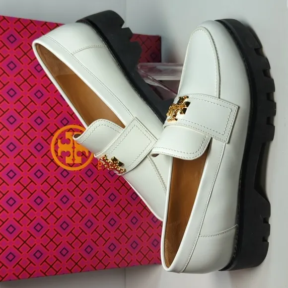 NIB Tory Burch Mini Everly Chunky platform loafer shoes womans 8.5