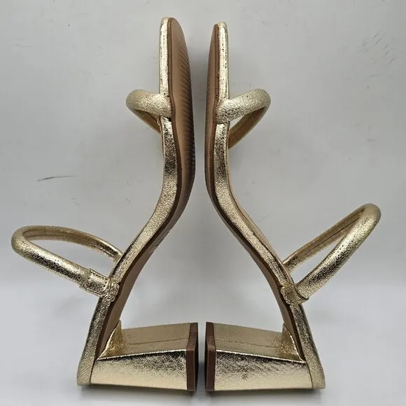 NIB Women's Steve Madden Lilah Gold Metallic Sandals Size 6