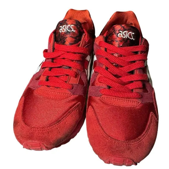 Nice ASICS Lyte V 5 Red Streetwear Running Shoes Men’s 10 H504K MINTY