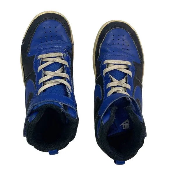 Nike 2020 Kids Boys Size 13.5 Faux Leather Upper High Top Tennis Athletic Shoes