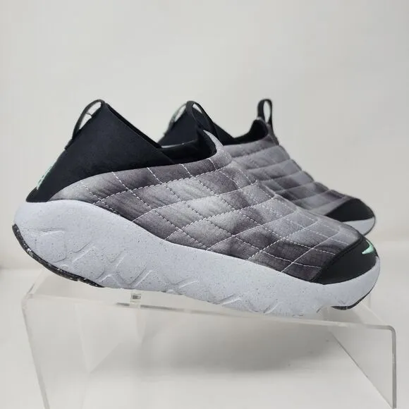 Nike ACG Moc Mens 6 SE Grey Black Green Glow Quilted Moccasin Streetwear Shoes