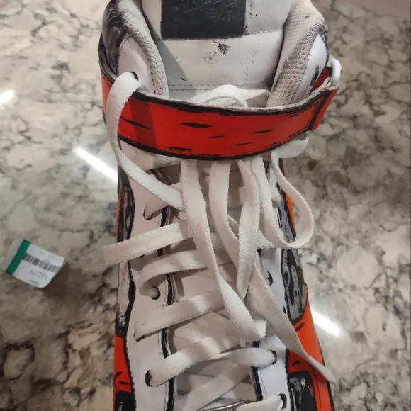 Nike Air AF1 Men's Hightop Size 18 Shoes - Custom Sharpie Design