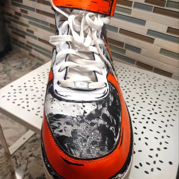 Nike Air AF1 Men's Hightop Size 18 Shoes - Custom Sharpie Design