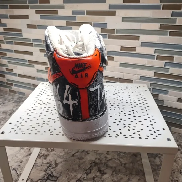 Nike Air AF1 Men's Hightop Size 18 Shoes - Custom Sharpie Design
