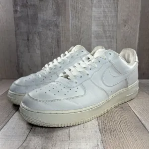 Nike Air Force 1 '07 Low Men's Vintage Sneakers Triple White Size 13 306353-112