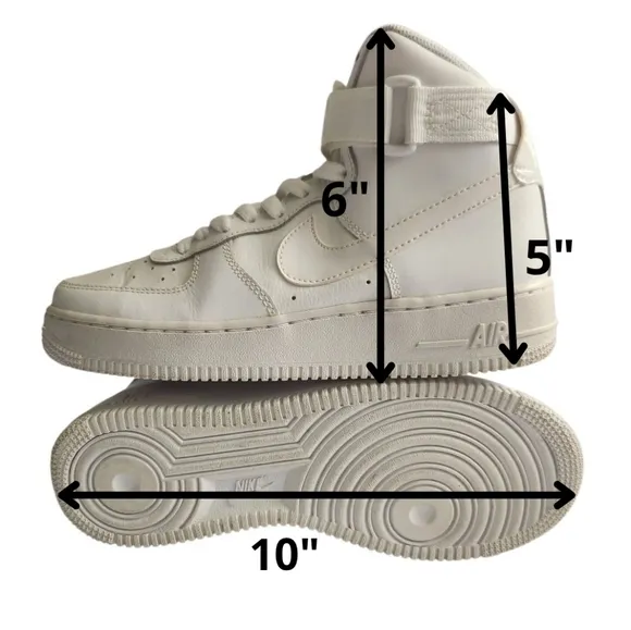 Nike Air Force 1 Kids White High-Top Sneakers Size 6 Big Boys Shoes