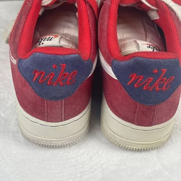 Nike Air Force 1 Low First Use University‎ Red sneakers size 8M. Limited Edition