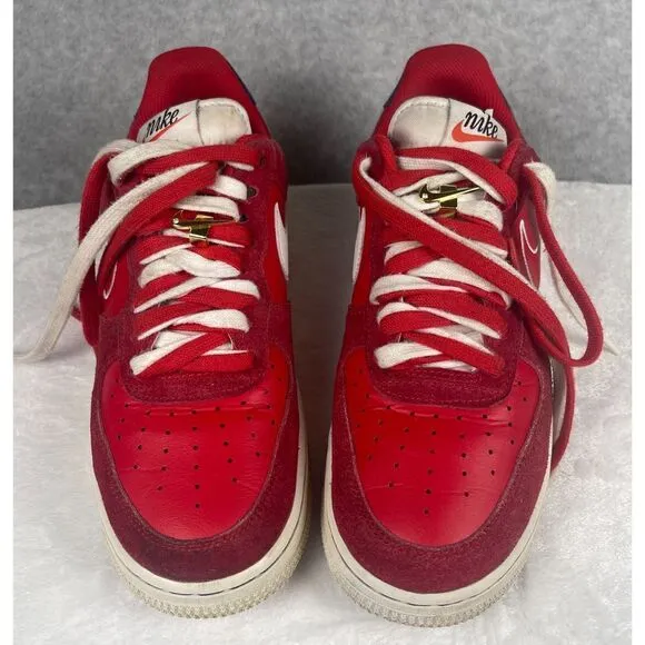 Nike Air Force 1 Low First Use University‎ Red sneakers size 8M. Limited Edition
