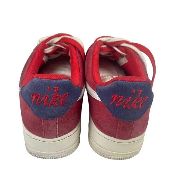 Nike Air Force 1 Low First Use University‎ Red sneakers size 8M. Limited Edition