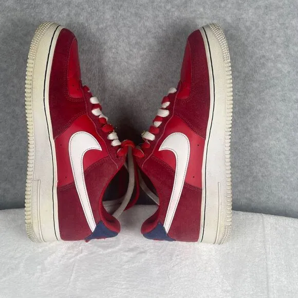Nike Air Force 1 Low First Use University‎ Red sneakers size 8M. Limited Edition