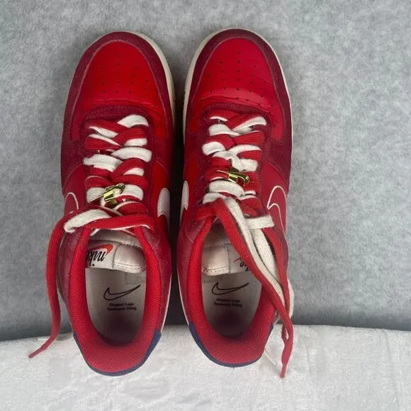 Nike Air Force 1 Low First Use University‎ Red sneakers size 8M. Limited Edition
