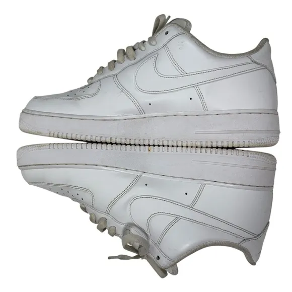 Nike Air Force 1 Mens 13 Low Top Lace Up Streetwear Sneakers Shoes White Casual