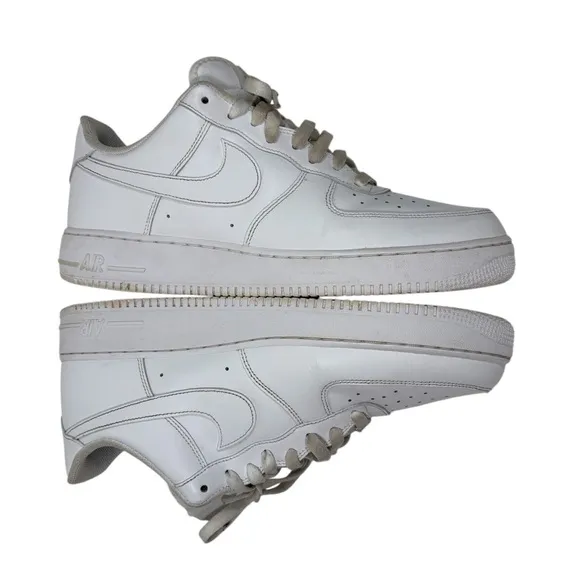 Nike Air Force 1 Mens 13 Low Top Lace Up Streetwear Sneakers Shoes White Casual