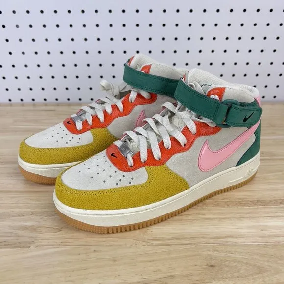 Nike Air Force 1 Mid Coconut Milk 2022 Gray Sneakers New Shoes Mens Size 12