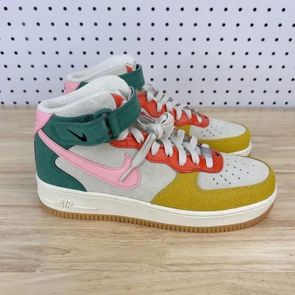 Nike Air Force 1 Mid Coconut Milk 2022 Gray Sneakers New Shoes Mens Size 12