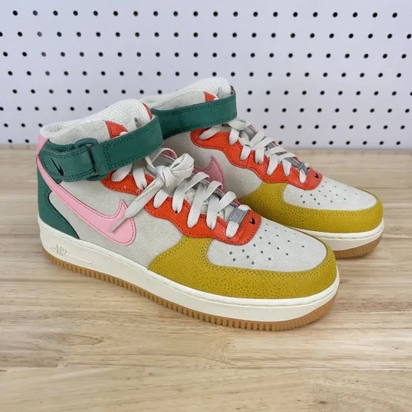 Nike Air Force 1 Mid Coconut Milk 2022 Gray Sneakers New Shoes Mens Size 12
