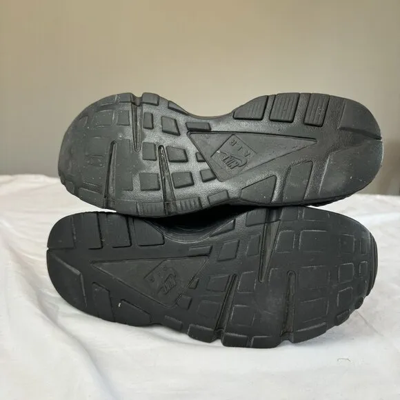 Nike Air Huarache Mens Tripe Black Athletic Lace Up Running Shoes Sneakers Sz 8