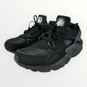 Nike Air Huarache Mens Tripe Black Athletic Lace Up Running Shoes Sneakers Sz 8
