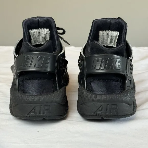 Nike Air Huarache Mens Tripe Black Athletic Lace Up Running Shoes Sneakers Sz 8