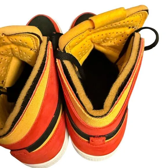Nike Air Jordan 1 High Retro Basketball Sneakers Red Black Yellow Size‎ …