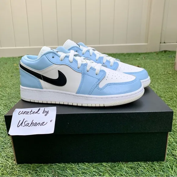 Nike Air Jordan 1 Low GS ice blue shoes