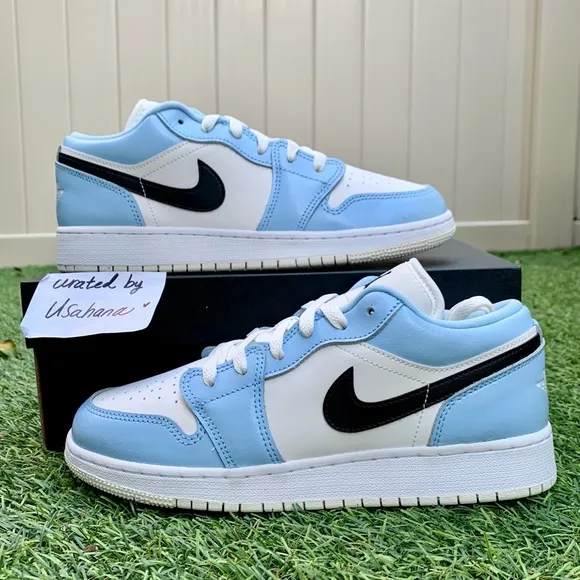 Nike Air Jordan 1 Low GS ice blue shoes