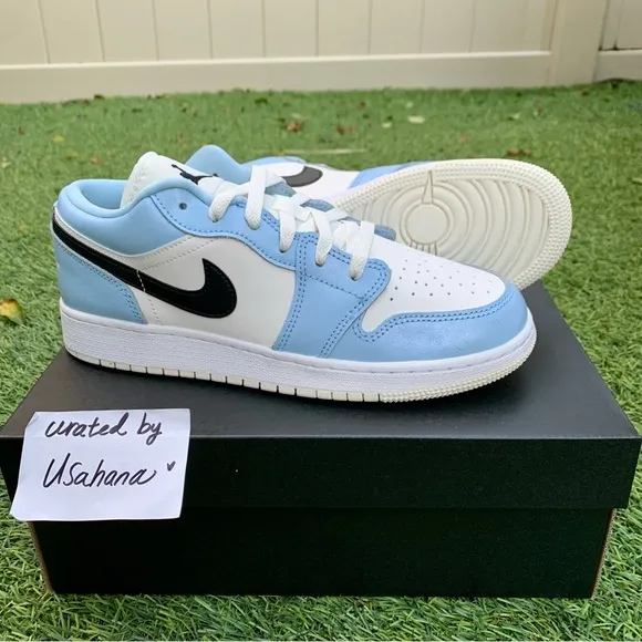Nike Air Jordan 1 Low GS ice blue shoes