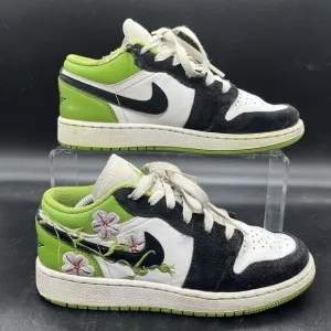 Nike Air Jordan 1 Low SE GS Floral Vines Girls 4Y DQ8389-100 casual streetwear
