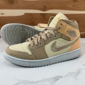 Nike Air Jordan 1 Mid SE Women's 8 DV0427-102 Celestial Gold Peach Shoes