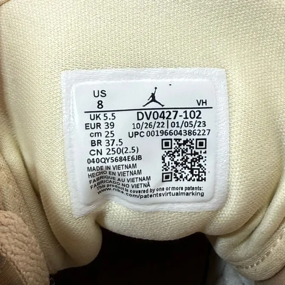 Nike Air Jordan 1 Mid SE Women's 8 DV0427-102 Celestial Gold Peach Shoes