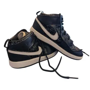 Nike Air Jordan 1 SE black sparkle girls streetwear sneakers