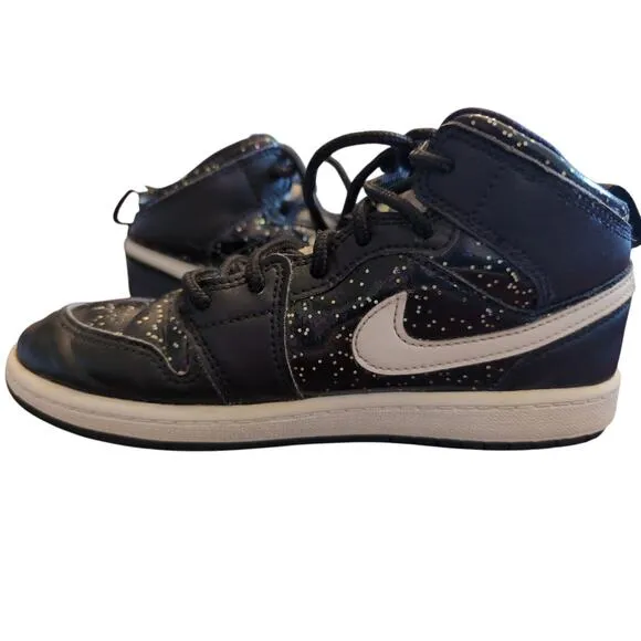 Nike Air Jordan 1 SE black sparkle girls streetwear sneakers