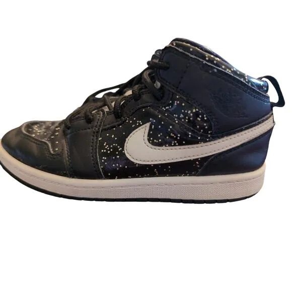 Nike Air Jordan 1 SE black sparkle girls streetwear sneakers