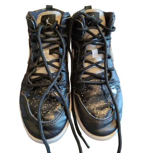 Nike Air Jordan 1 SE black sparkle girls streetwear sneakers