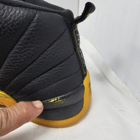 Nike Air Jordan 12 Retro 'University Gold' Shoes Men's Black 130690-070 SZ 9.5