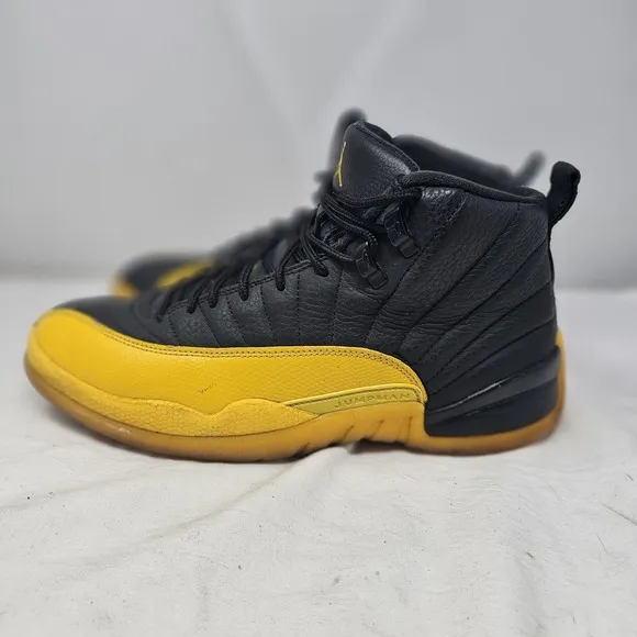 Nike Air Jordan 12 Retro 'University Gold' Shoes Men's Black 130690-070 SZ 9.5