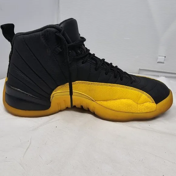Nike Air Jordan 12 Retro 'University Gold' Shoes Men's Black 130690-070 SZ 9.5