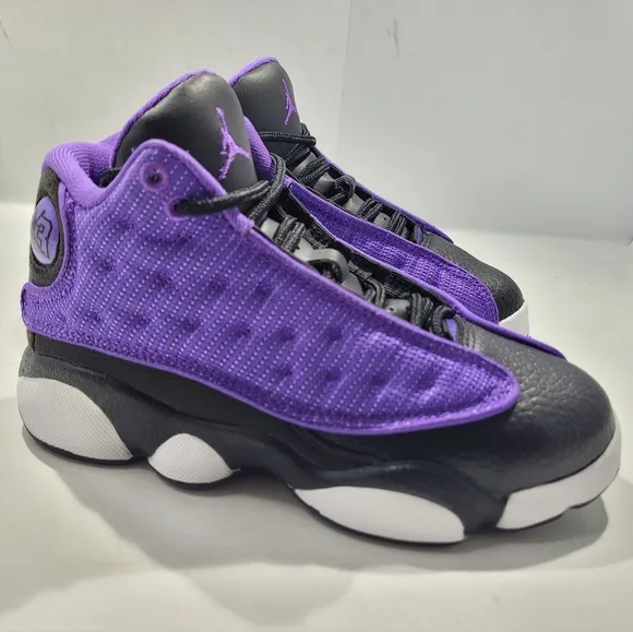 NIKE AIR JORDAN 13 RETRO GS TODDLER KIDS PURPLE VENOM SHOES SIZE 13C FD4649-501