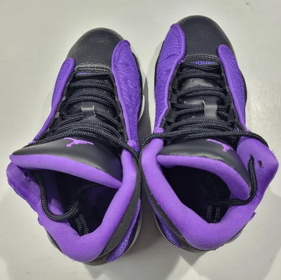 NIKE AIR JORDAN 13 RETRO GS TODDLER KIDS PURPLE VENOM SHOES SIZE 13C FD4649-501