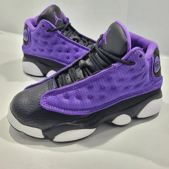 NIKE AIR JORDAN 13 RETRO GS TODDLER KIDS PURPLE VENOM SHOES SIZE 13C FD4649-501