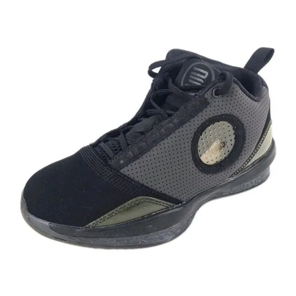 Nike Air Jordan 2010 Jumpman PS Leather LITTLE KIDS Black Sneakers Size 3 Y