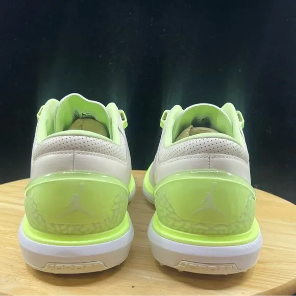 Nike Air Jordan ADG 4 Golf Shoes Bone White Volt Green Men’s Sz 13 (DM0103-003)