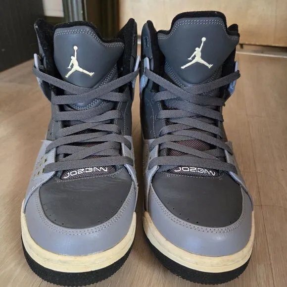 NIKE AIR JORDAN Basketball Shoes SC-1 Game Sports Athletic Hightop Men 9.5 Gray