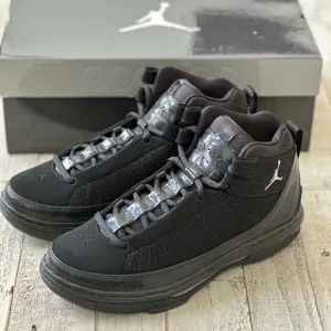Nike Air Jordan Flight Team GS Black Sneakers Shoes 395467-001 NIB RARE 6.5Y 8W