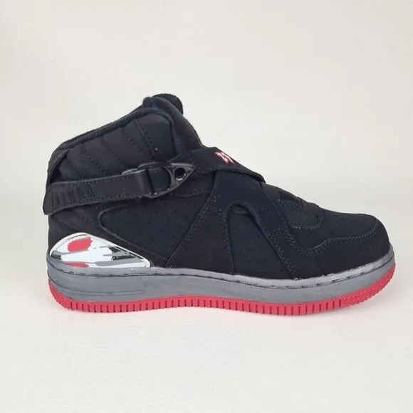 Nike Air Jordan Fusion Leather LITTLE KIDS Black Sneakers Size 3 Y